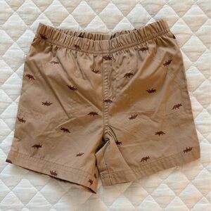Carter's Tan Shorts with Dinosaur Design